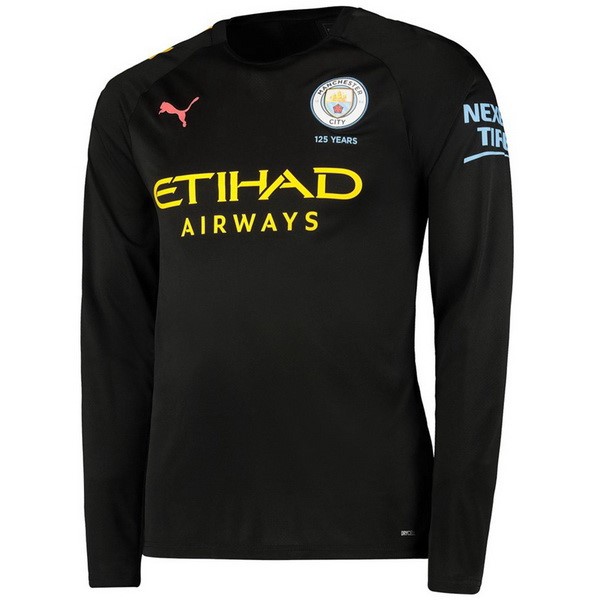Camiseta Manchester City 2ª ML 2019-2020 Negro